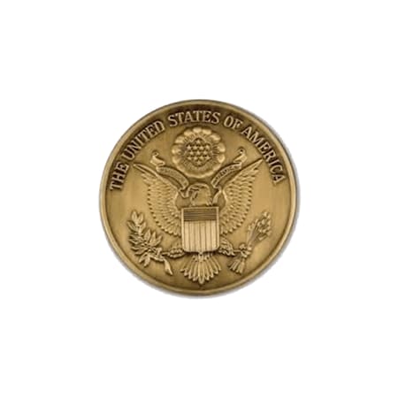 Global Flags Unlimited Great Seal Brass Service Medallion 205652
